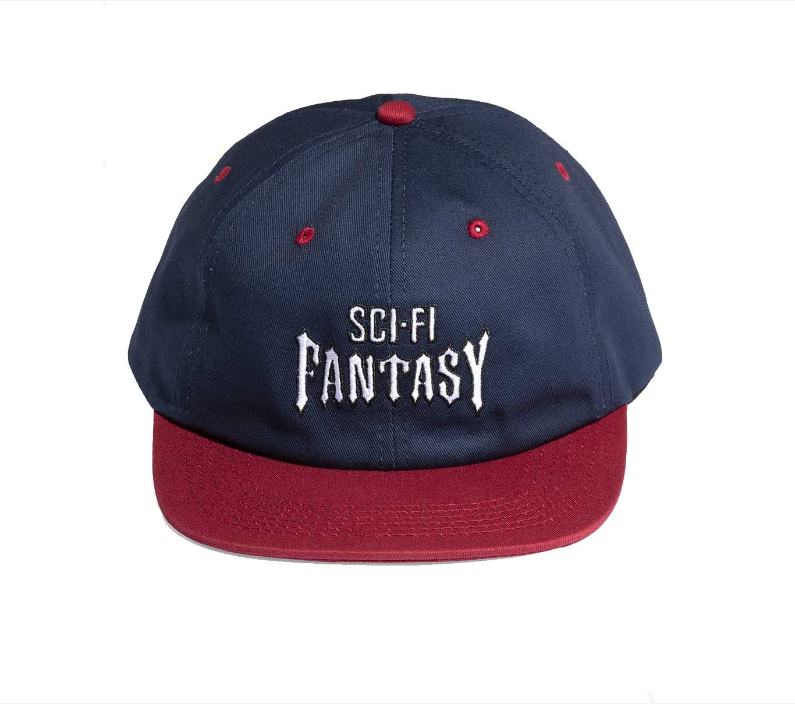 Sci-Fi Fantasy Biker Hat NAVY/RED