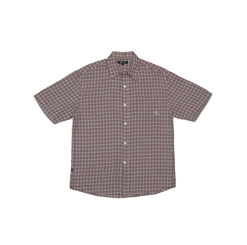 Holiday Route 'Texture Pocket' Button Up Shirt (Red/Cream)