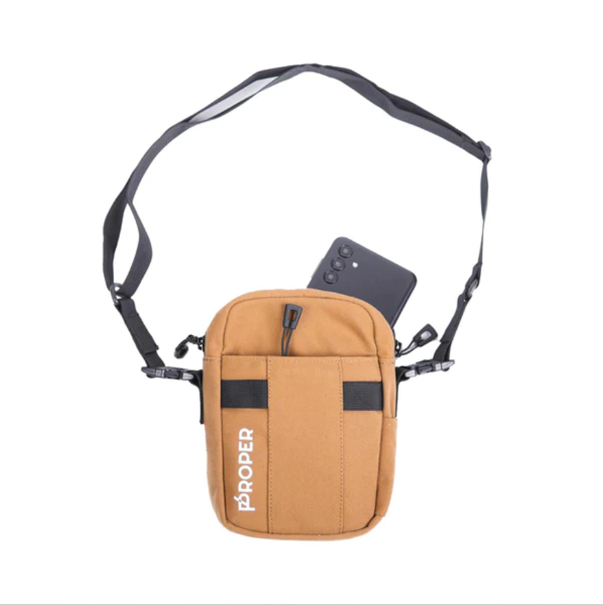 Proper Bags 'Mini Sling' Bag (Wooden Brown)