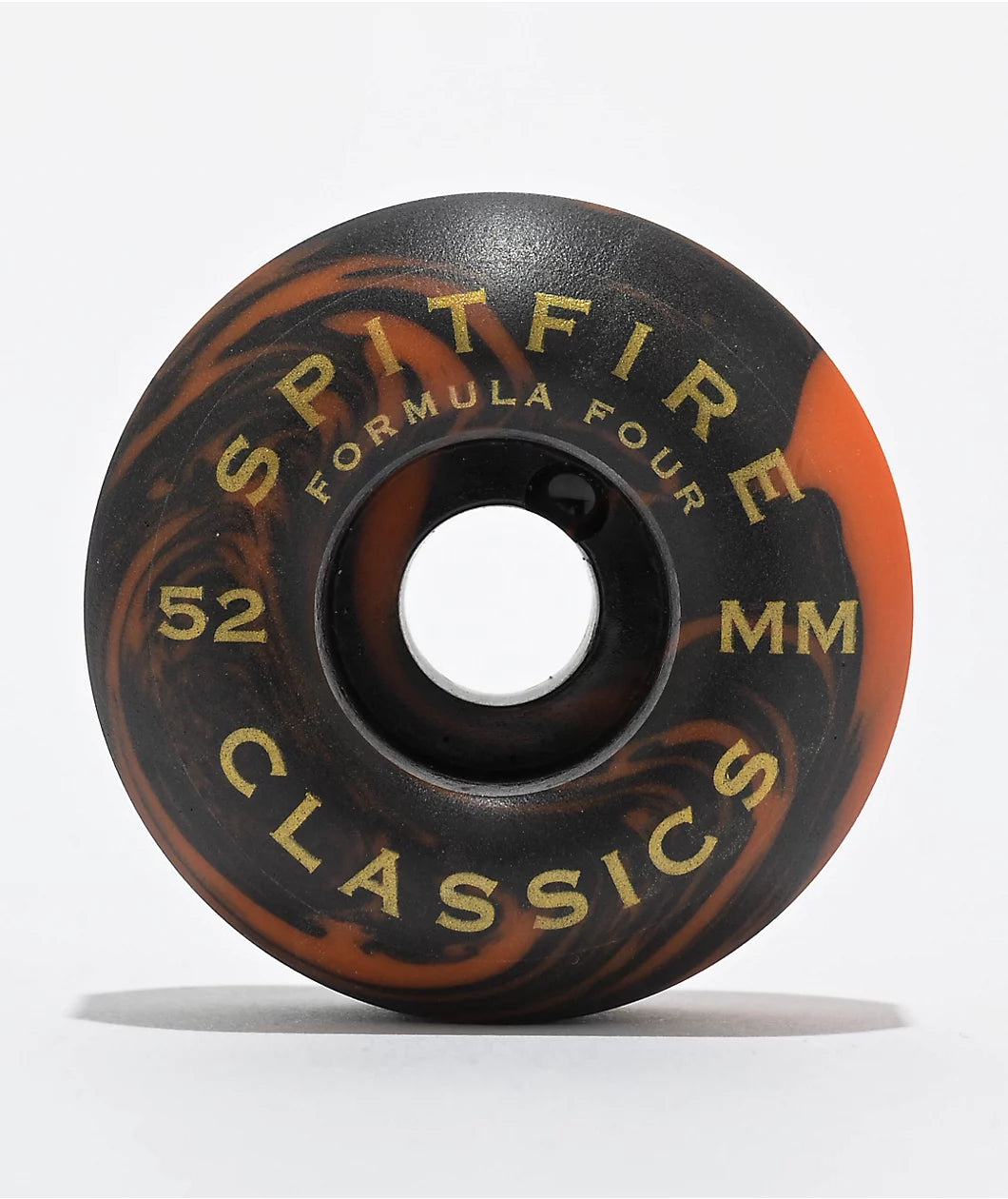 Spitfire Formula Four Classic Swirl 99DU Skateboard Wheels Black/Orange 52mm