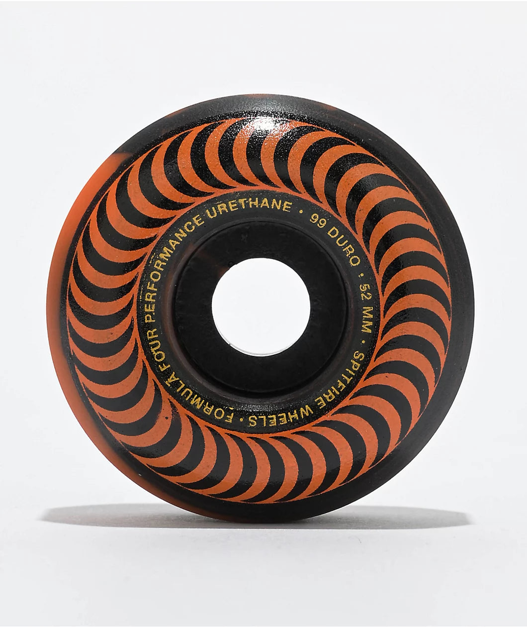 Spitfire Formula Four Classic Swirl 99DU Skateboard Wheels Black/Orange 52mm