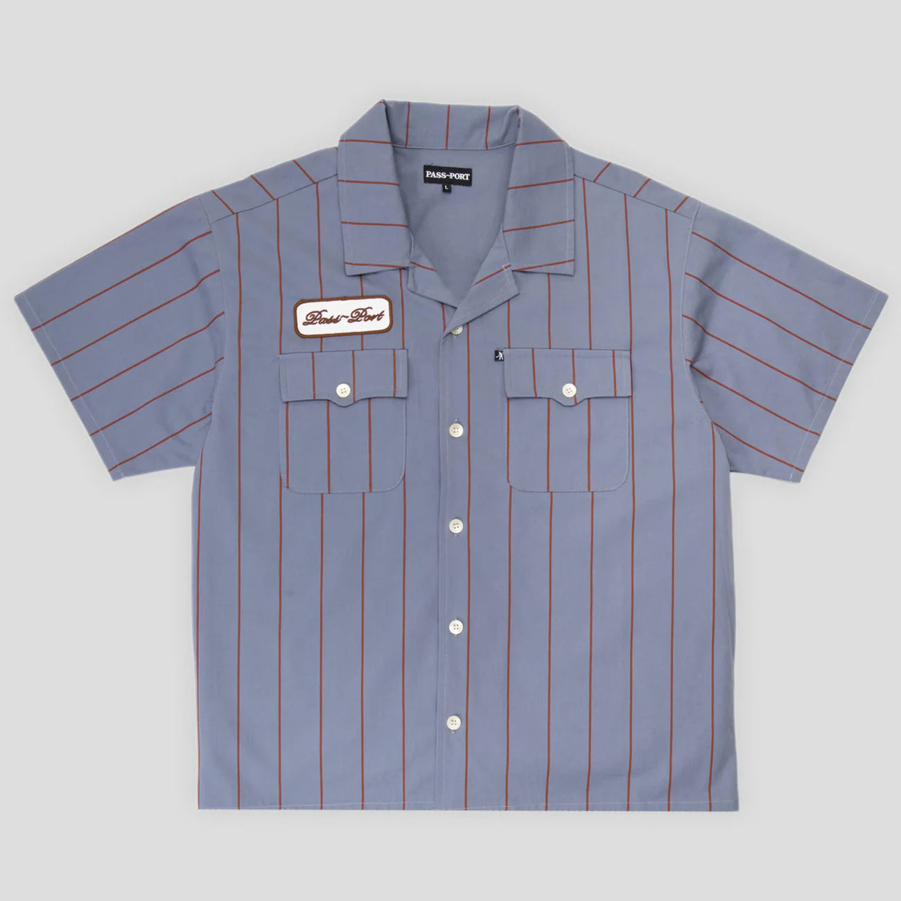 Pass~Port 'Striped Casual' T-Shirt (Light Blue)