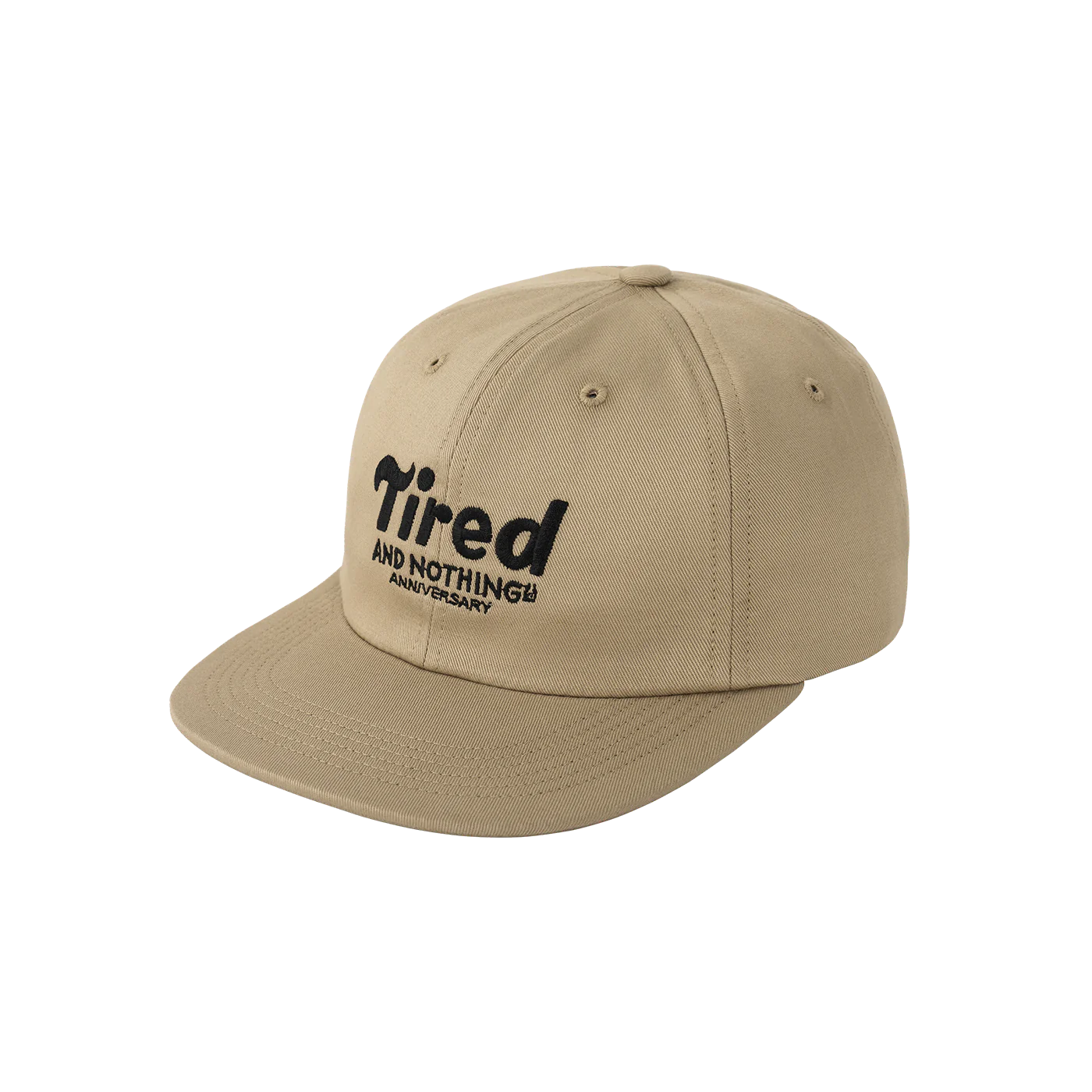Tired Skateboards "Nothing TH" 6 Panel Cap (Khaki)
