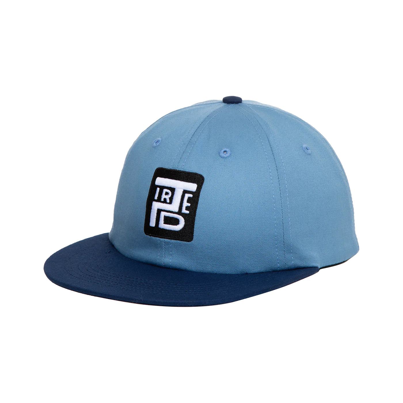 Tired Skateboards 'Stamp 2 Tone' 6 Panel Cap (Light Blue)