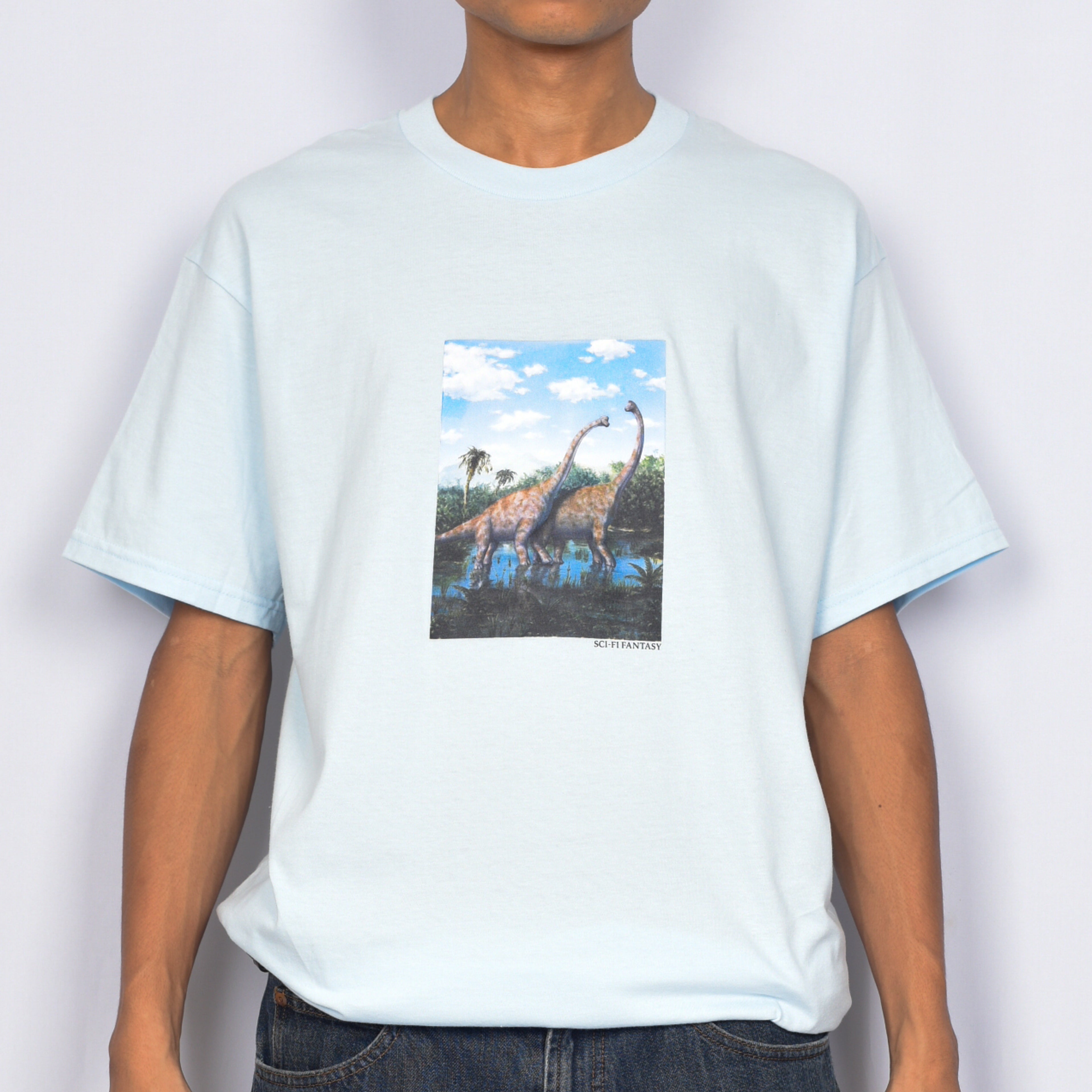 Sci-Fi Fantasy 'Dino' T-Shirt (Chambray)