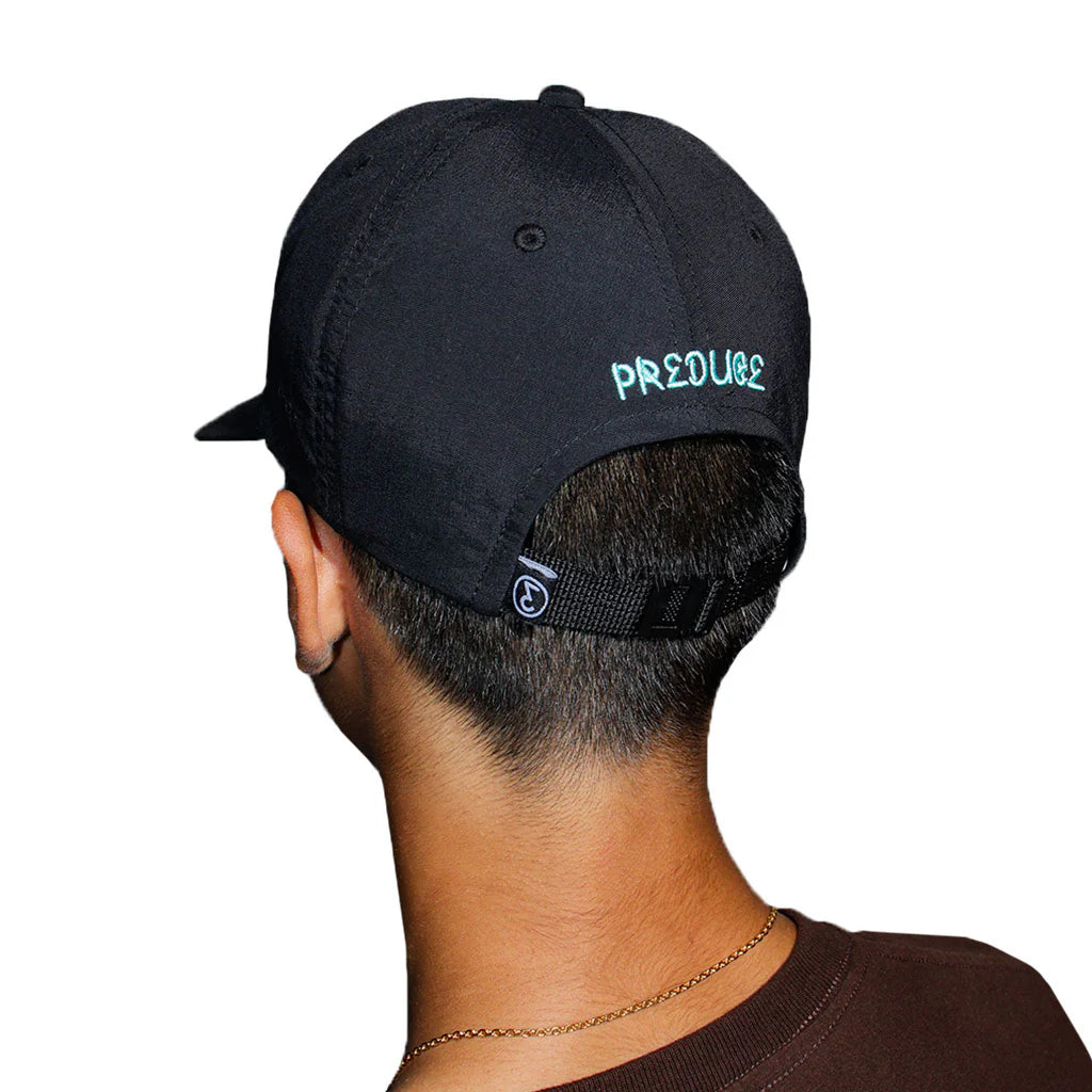 Preduce Skateboards 'Outline Unstructured' 6 Panel Hat (Black)