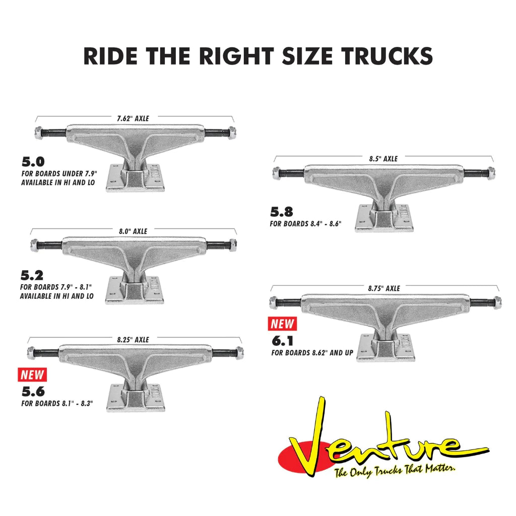 Venture All Polished 5.6 Skateboarding Trucks
