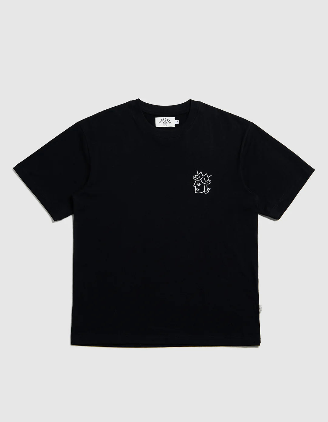 VICTORIA 'Queenhead Logo' T-Shirt (Black)
