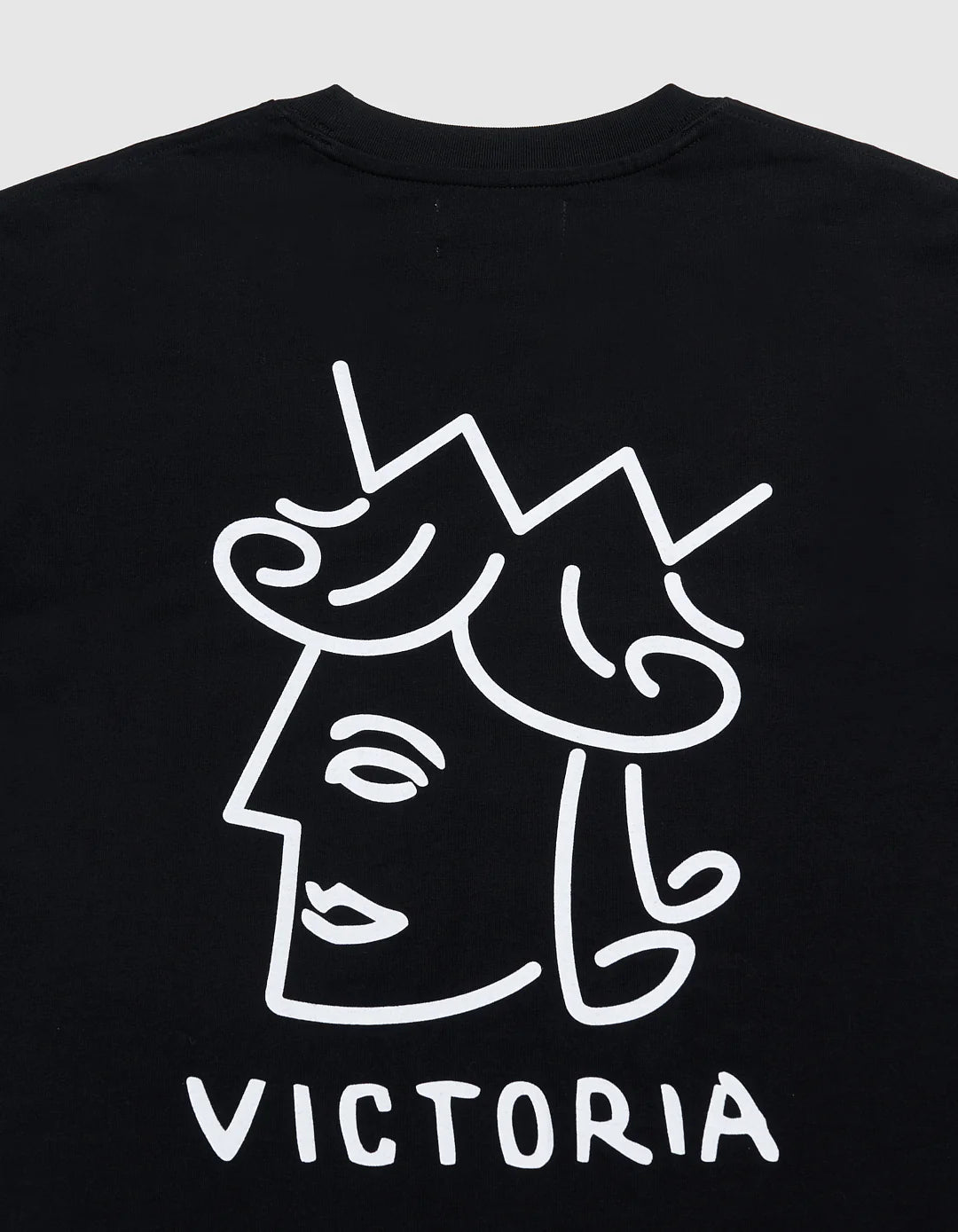 VICTORIA 'Queenhead Logo' T-Shirt (Black)