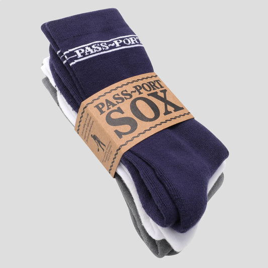 Pass~Port: Hi Sox 3 Pack R42 MULTI NAVY/WHITE/BLACK