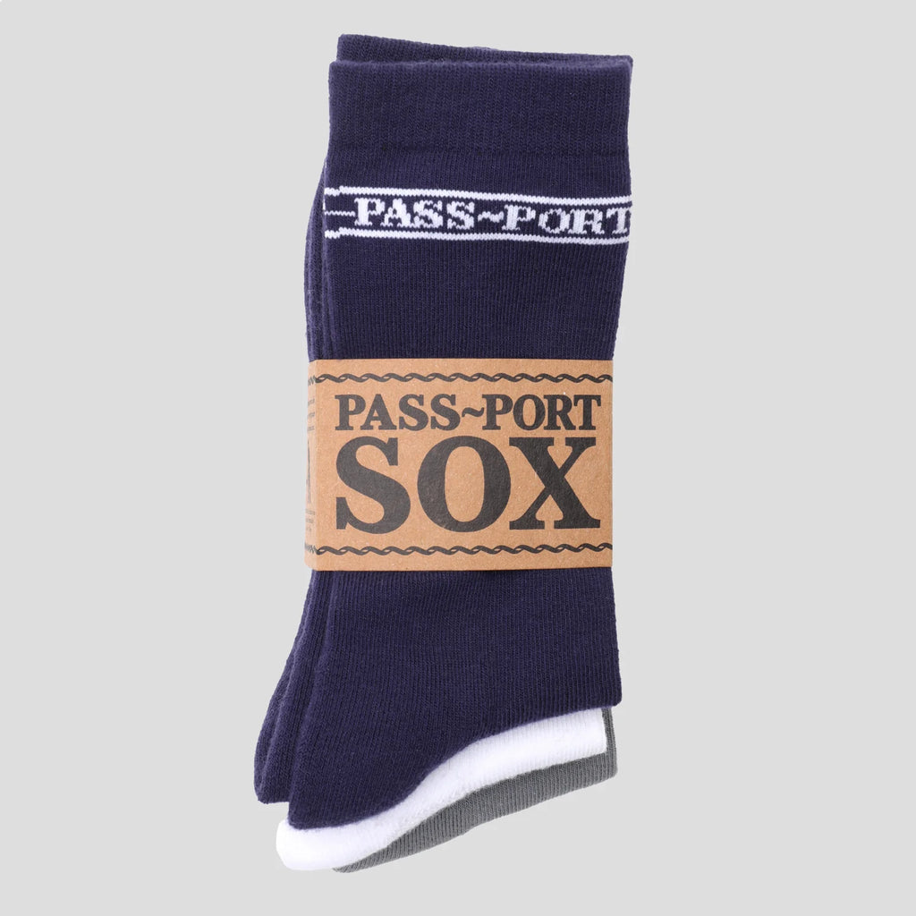 Pass~Port Hi Sox 3 Pack (Navy/White/Black)