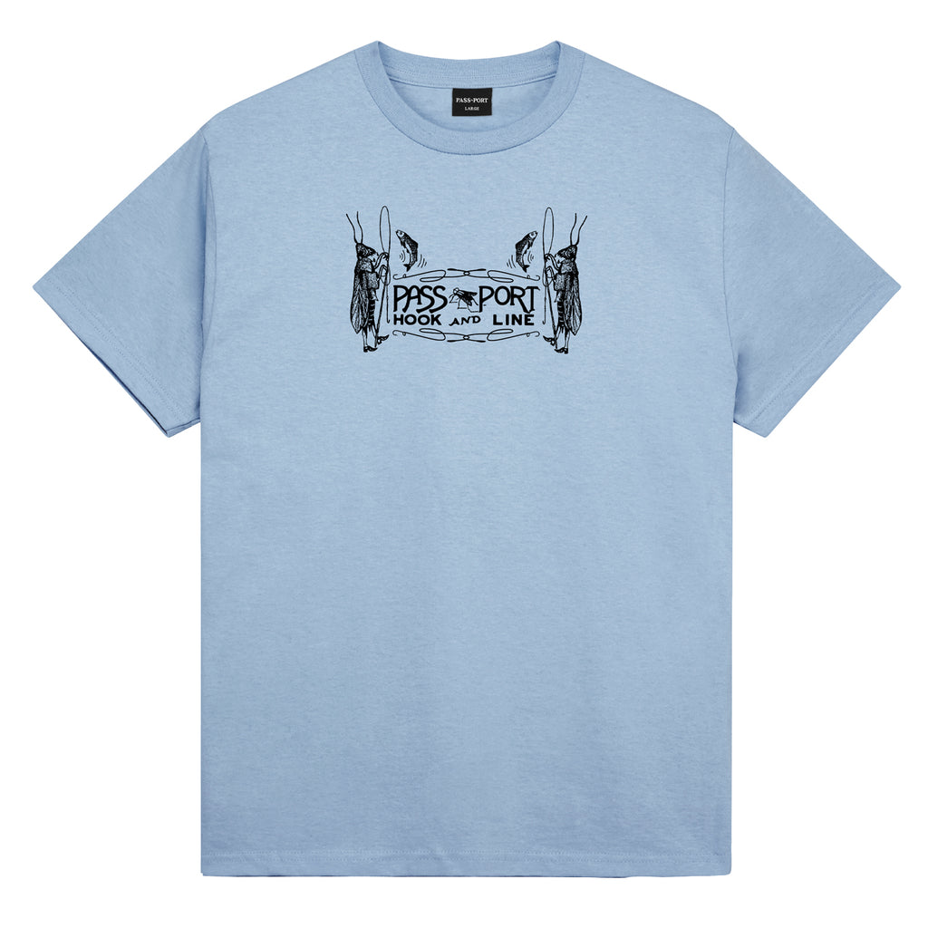 Pass~Port 'Hook & Line' T-Shirt (Stonewash Blue)