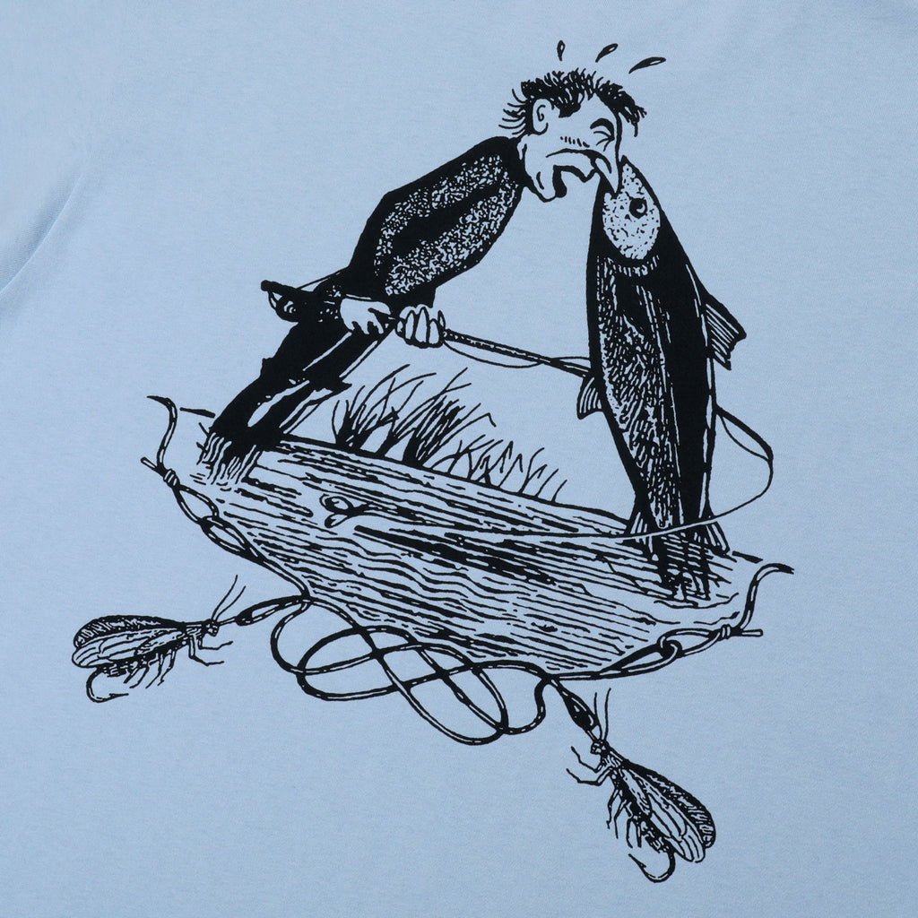 Pass~Port 'Hook & Line' T-Shirt (Stonewash Blue)