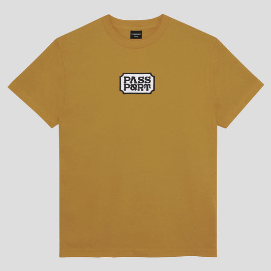 Pass~Port: Yearbook Logo Tee (MUSTARD)