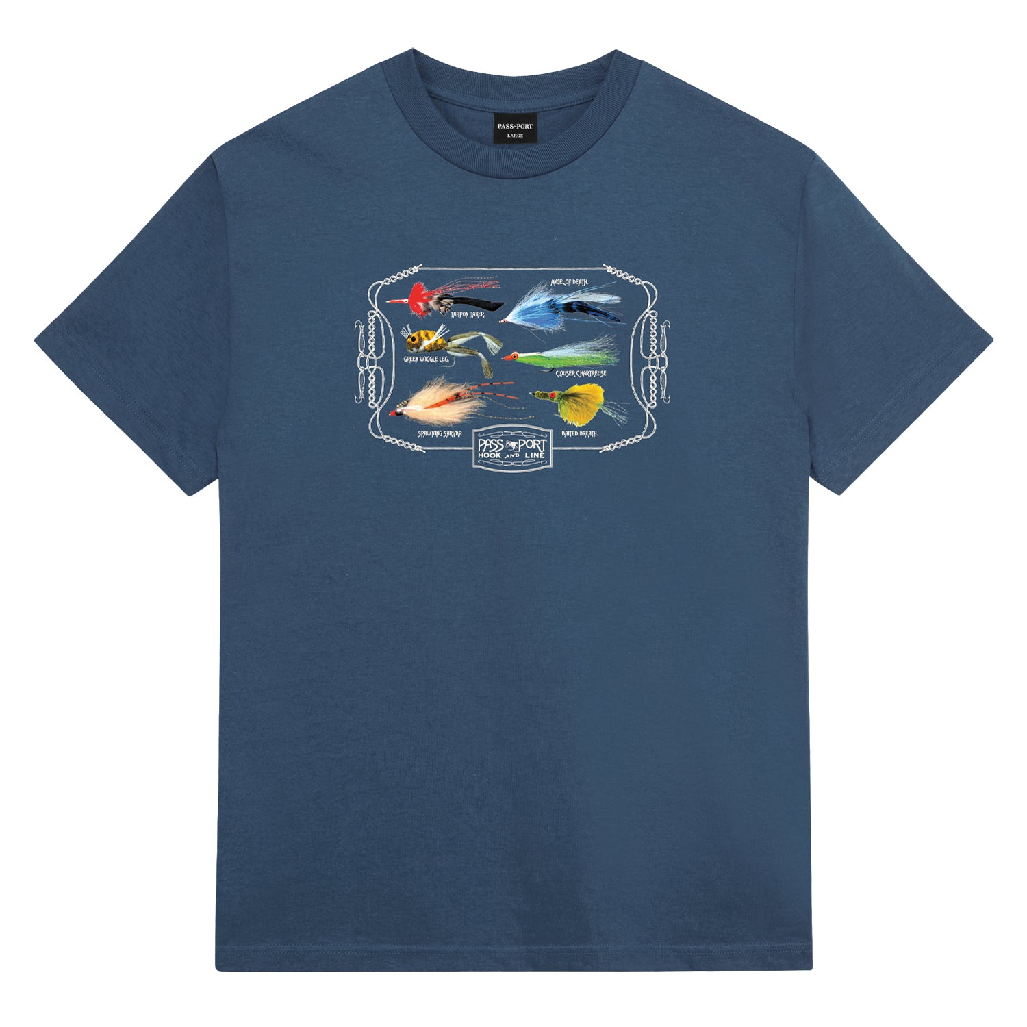 Pass~Port 'Lures' T-Shirt (Harbour Blue)