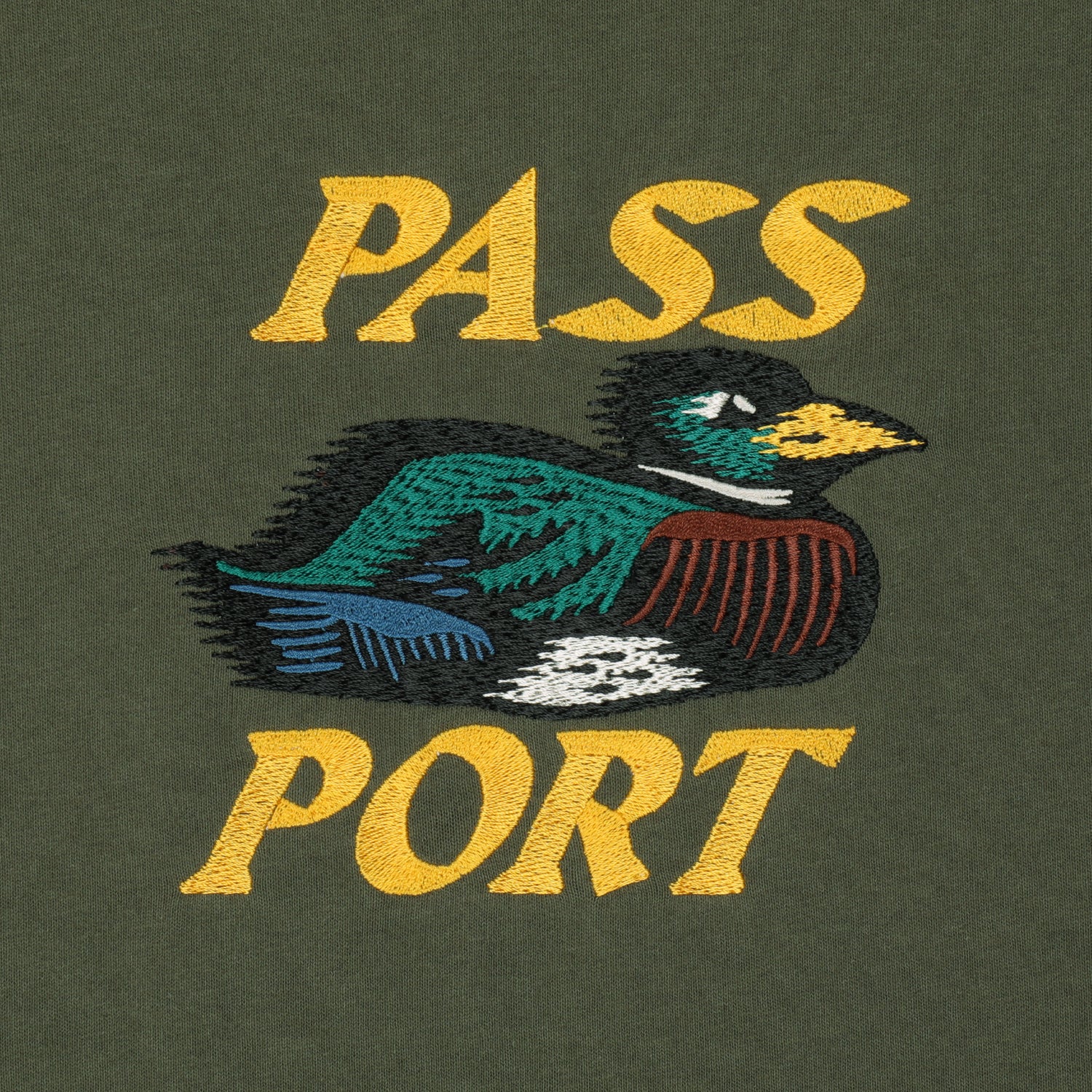 Pass~Port 'Fast Duck' T-Shirt (Olive)