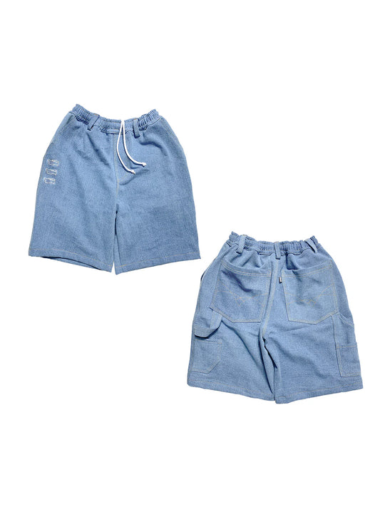 TELEVISI STAR LIGHT BLUE DENIM SHORT 3VX WHITE