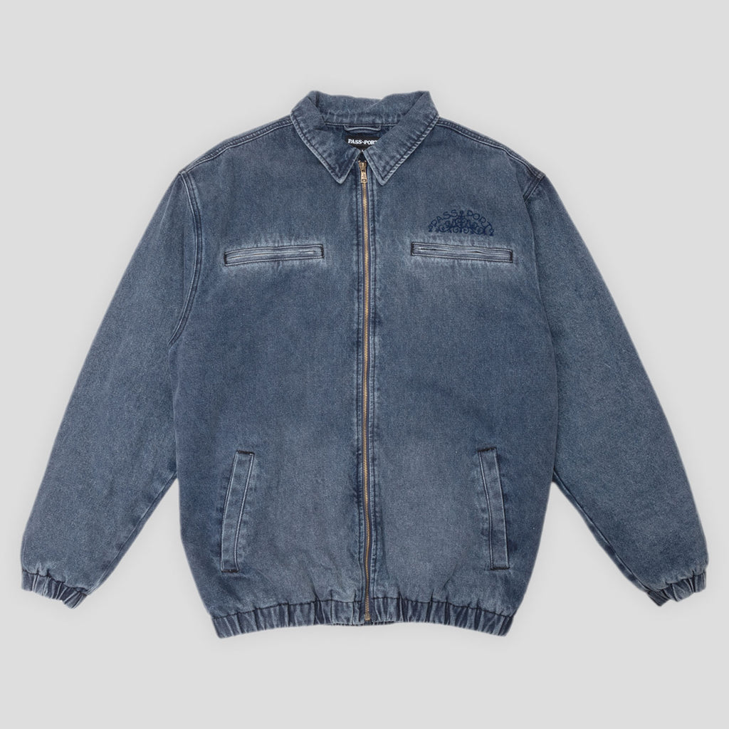 Pass~Port 'Vineyard Birds Denim Delivery' Jacket (Washed Indigo)
