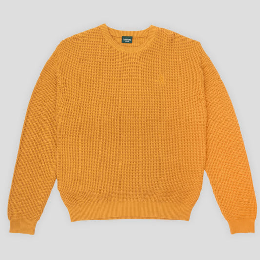 Pass~Port: Organic Cotton Waffle Knit Sweater (MARIGOLD)