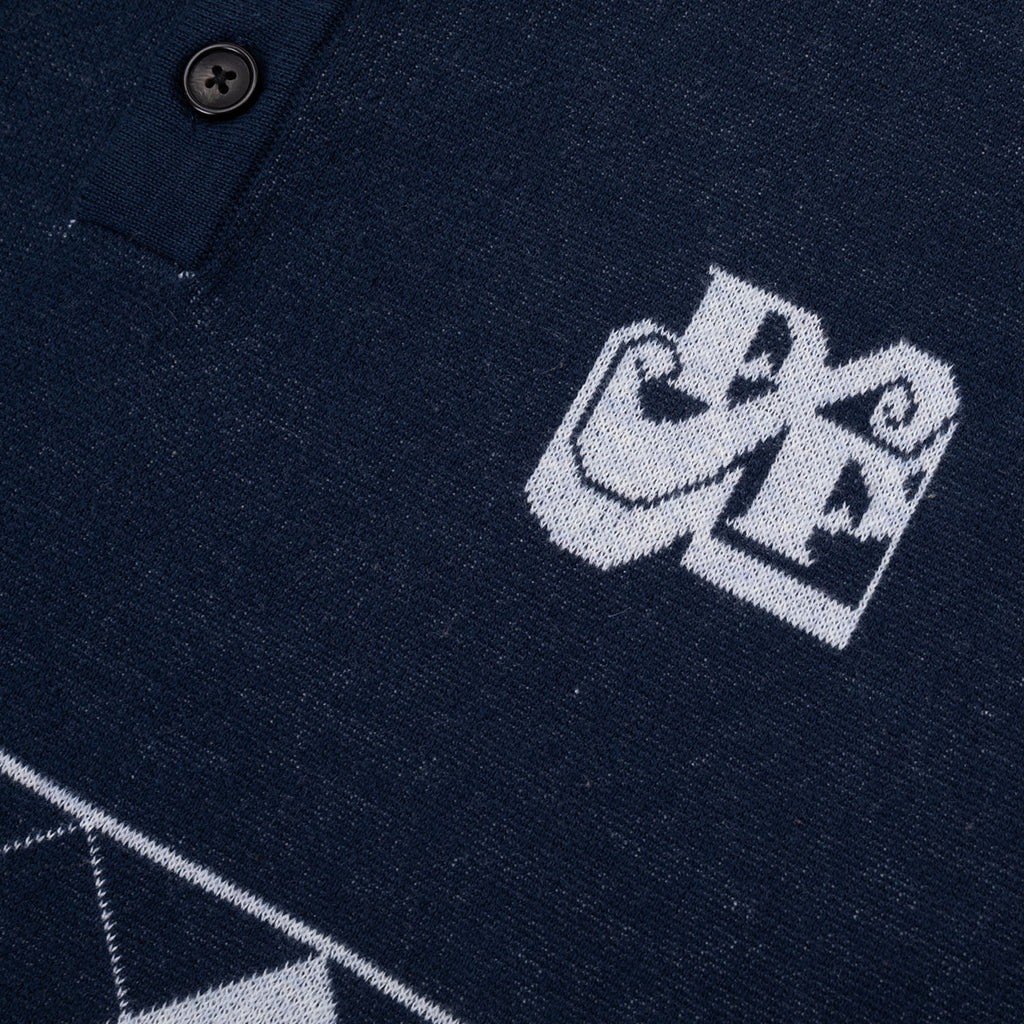Pass~Port 'Tilde Stamp Knit' Polo (Navy)