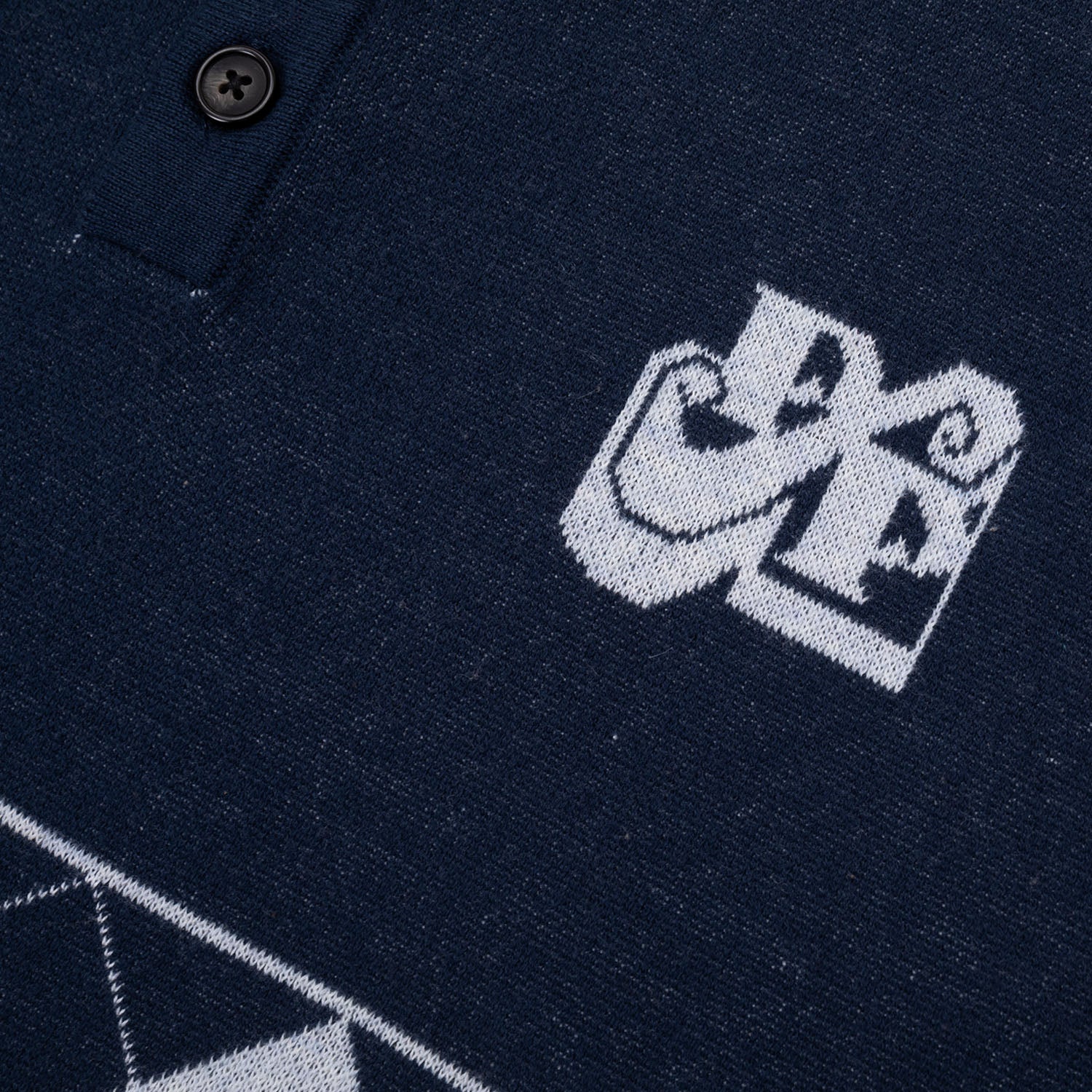 Pass~Port 'Tilde Stamp Knit' Polo (Navy)