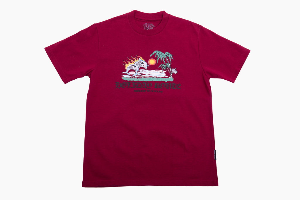 Holiday Route 'Lovina' T-Shirt (Red Maroon)