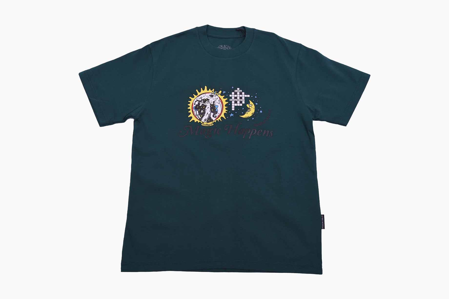 Holiday Route 'Magic Happens' T-Shirt (Dark Green)