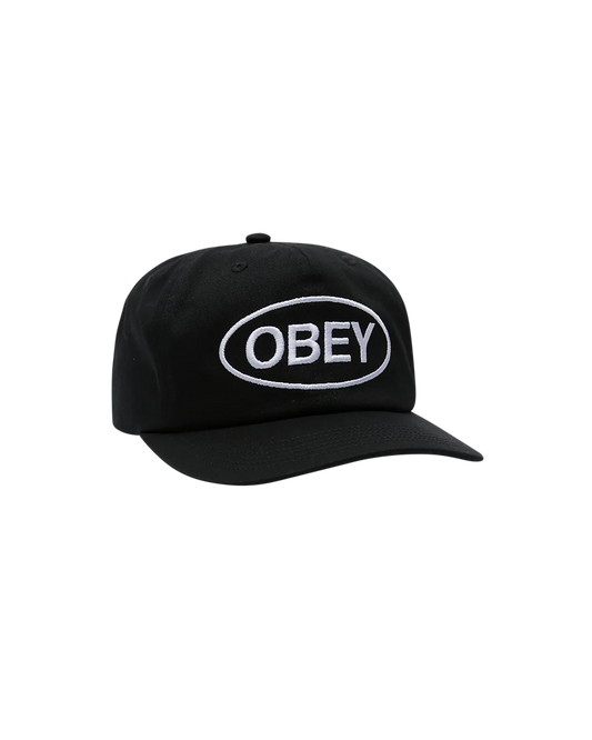 OBEY OVAL STRAPBACK (BLACK)