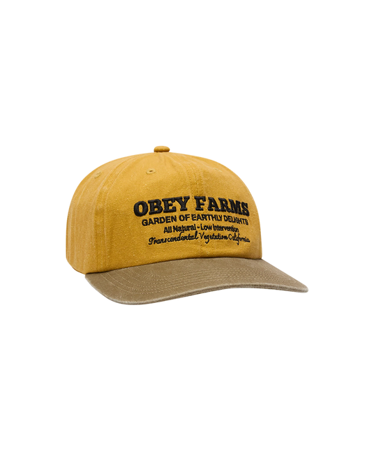 OBEY FARMS PIGMENT STRAPBACK (PIGMENT MUSTARD MULTI)
