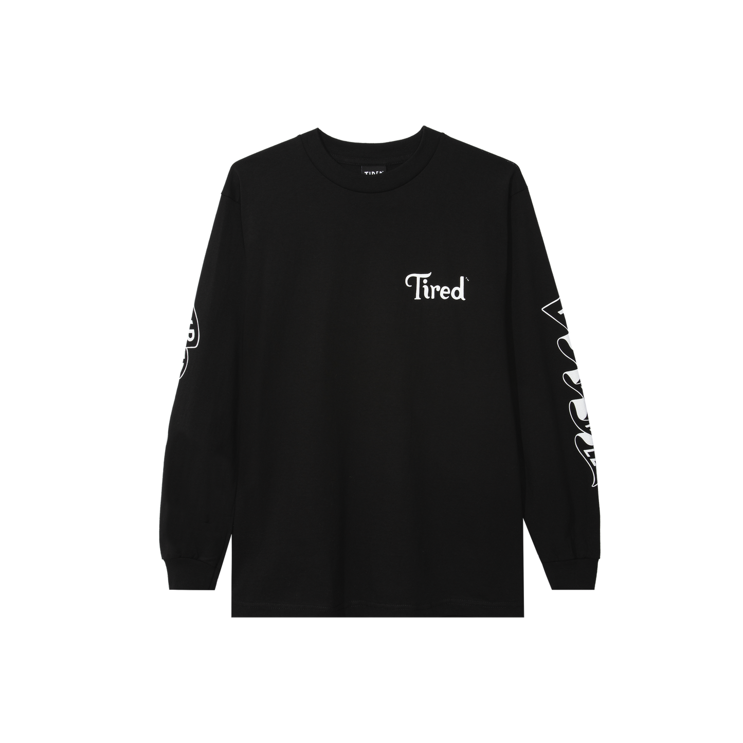 Tired Skateboards "Tired As Hell" Long Sleeve Shirt (Black)