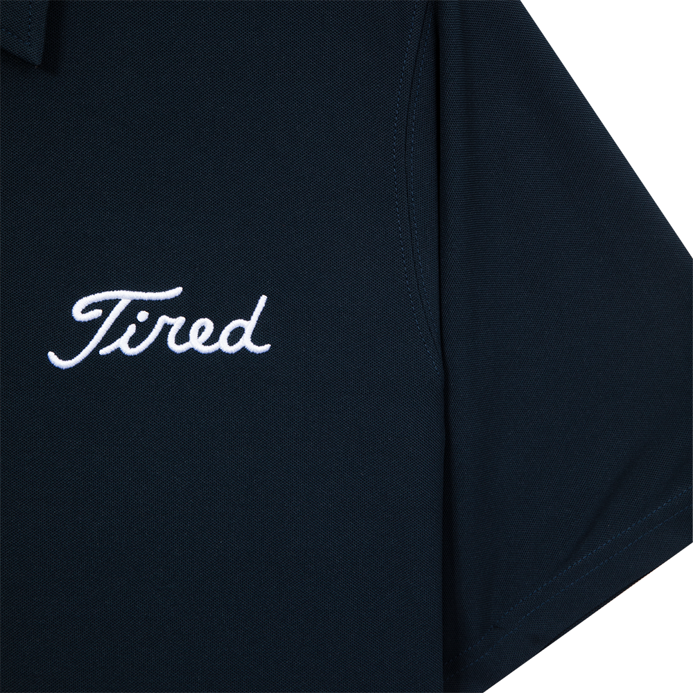 Tired Skateboards "Golf" Polo T-Shirt (Navy Blue)