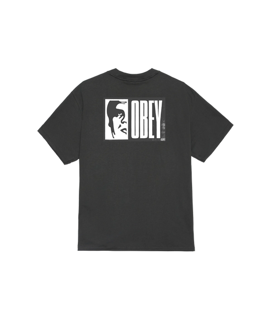 OBEY HALF ICON CLASSIC T-SHIRT (VINTAGE BLACK)