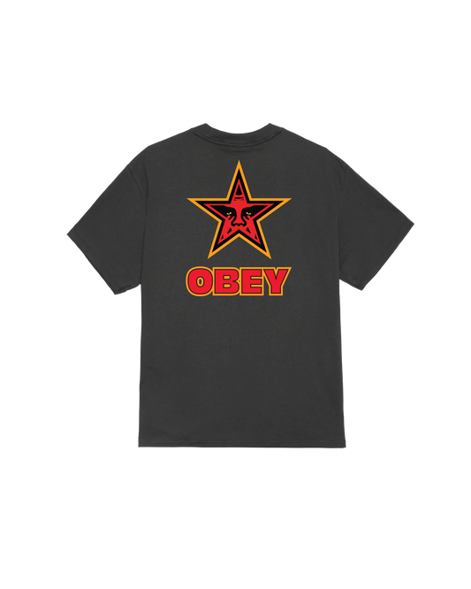 OBEY STAR CLASSIC T-SHIRT (VINTAGE BLACK)