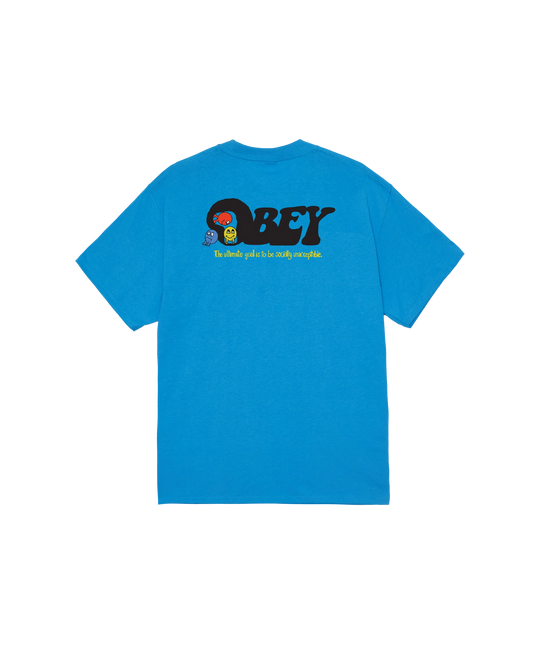 OBEY EARTH DROP OUT CLASSIC T-SHIRT (AZURE BLUE)
