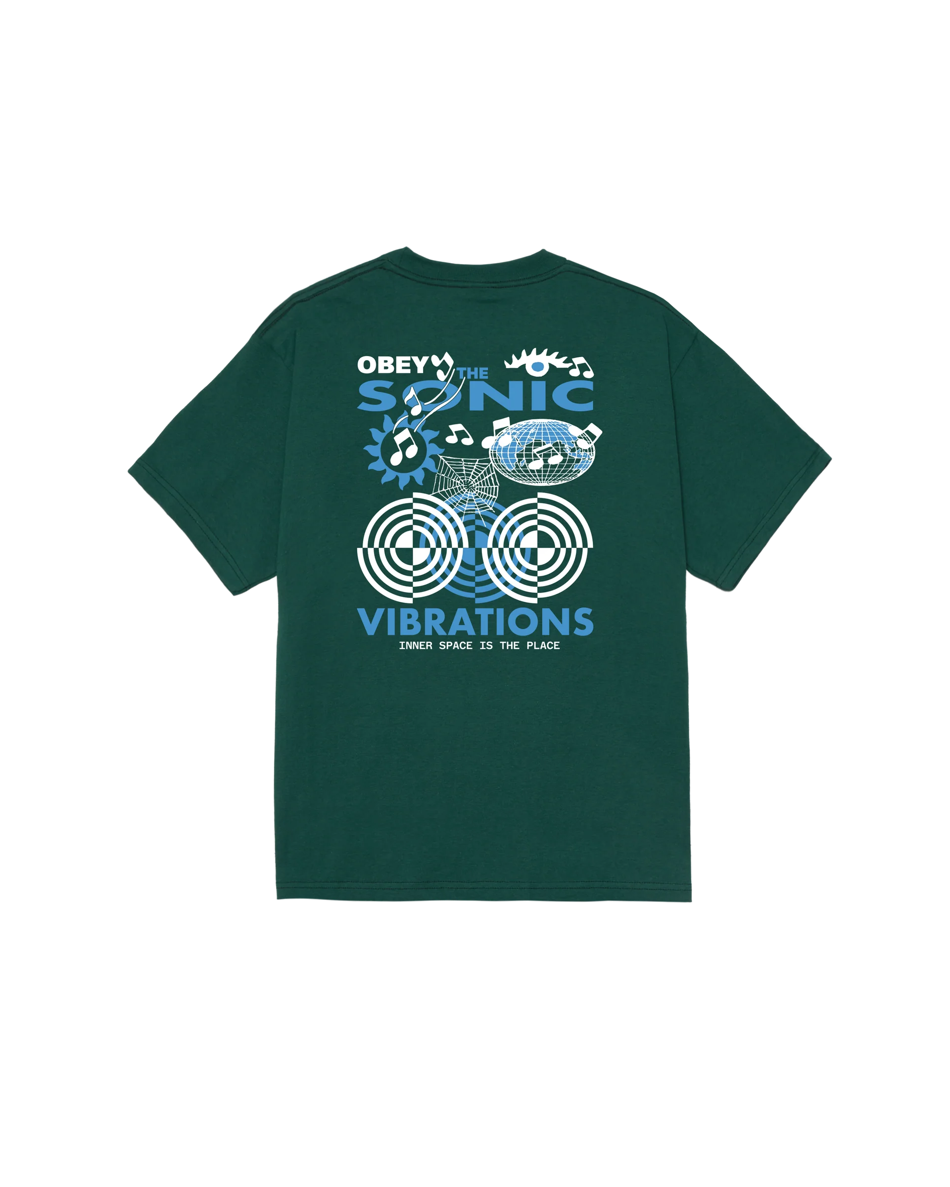 OBEY 'Sonic Vibrations Classic' T-Shirt (Rain Forest)