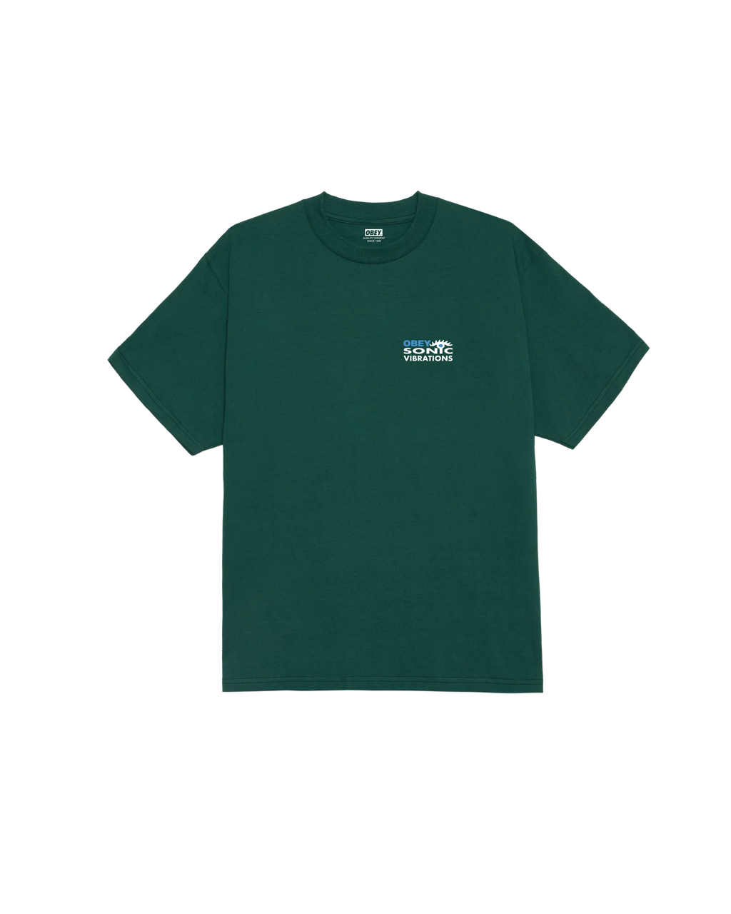 OBEY 'Sonic Vibrations Classic' T-Shirt (Rain Forest)
