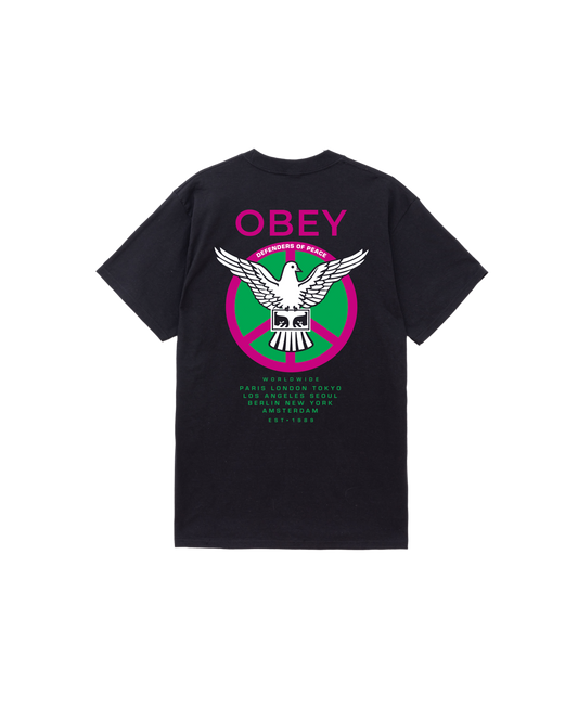 OBEY PEACE DEFENDERS CLASSIC T-SHIRT (BLACK)