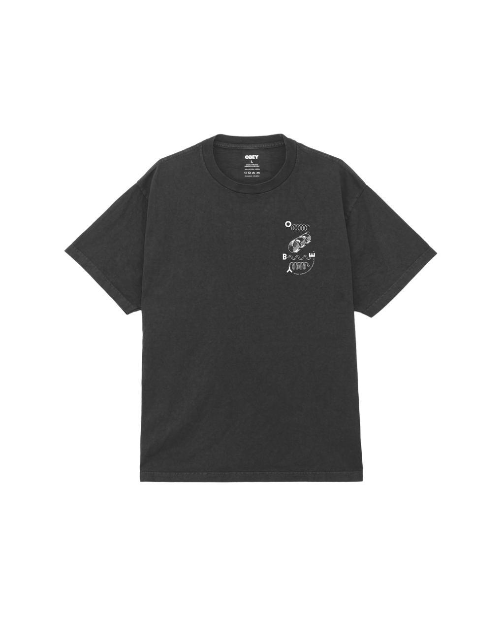 OBEY 'Outside Looking In' T-Shirt (Pigment True Vintage Black)