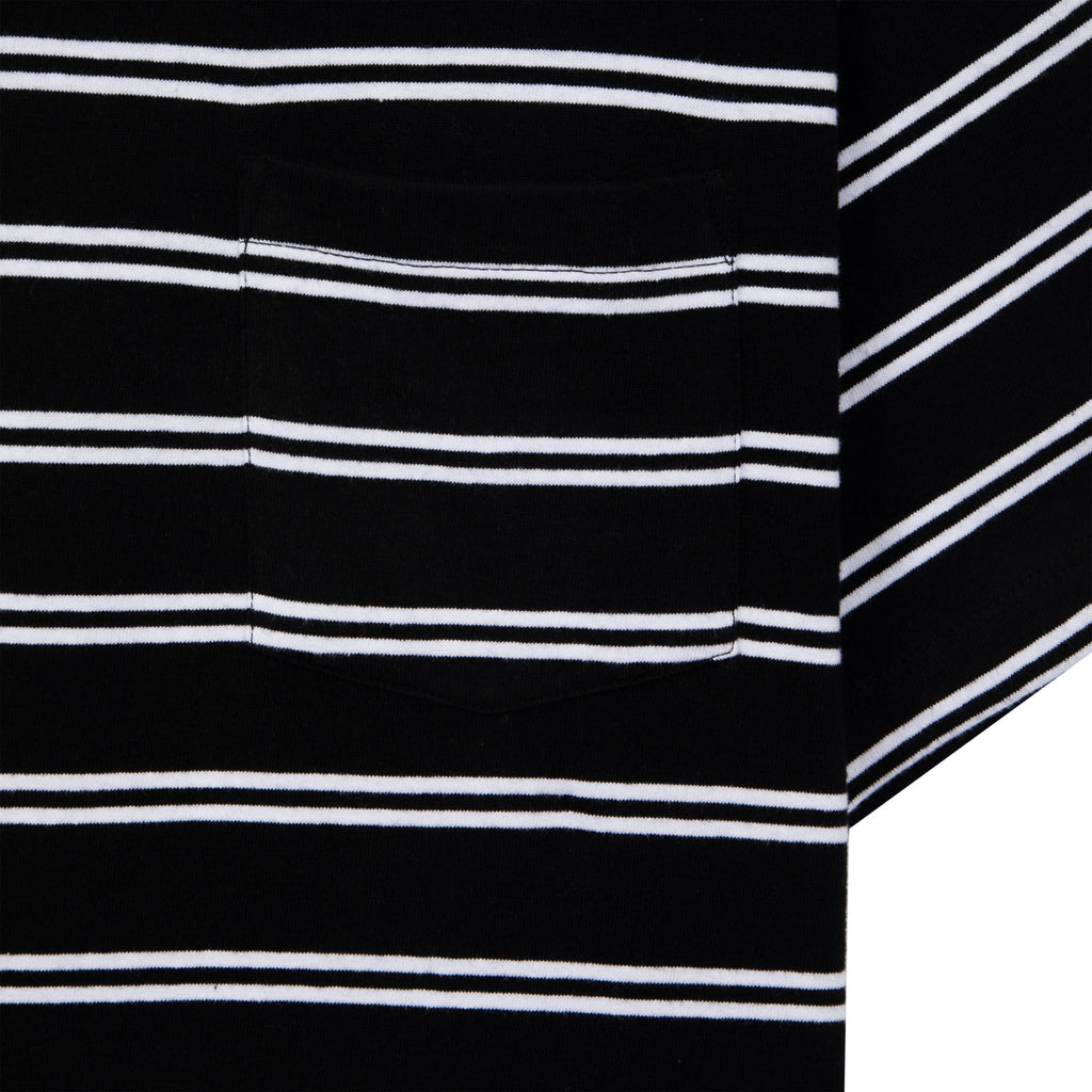 Tired Skateboards 'Stamped Stripe Pocket' T-Shirt (Black)