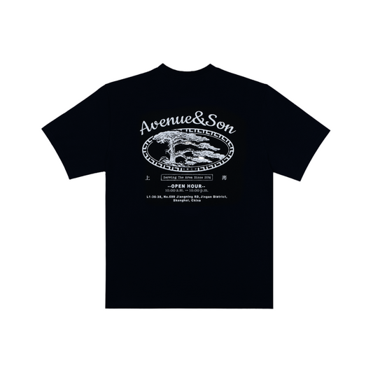 Avenue & Son "Pine Tee" (Black)