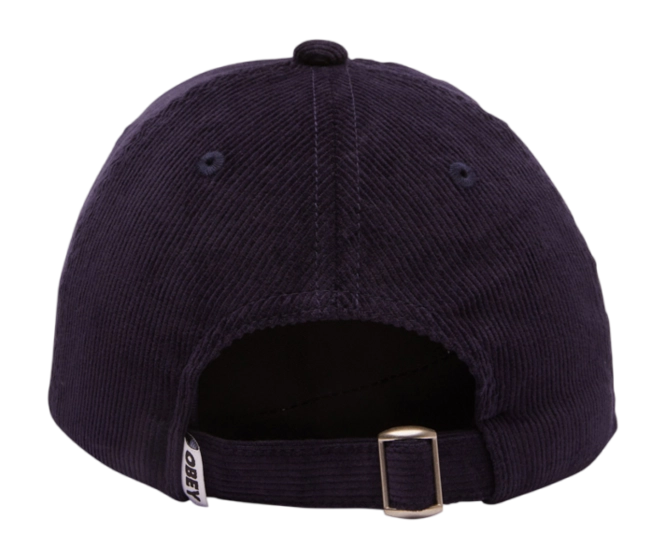 OBEY Lowercase Corduroy 6 Panel Strapback (Black)