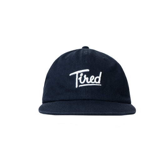 Tired Skateboards "Script" Snapback Cap (Black)