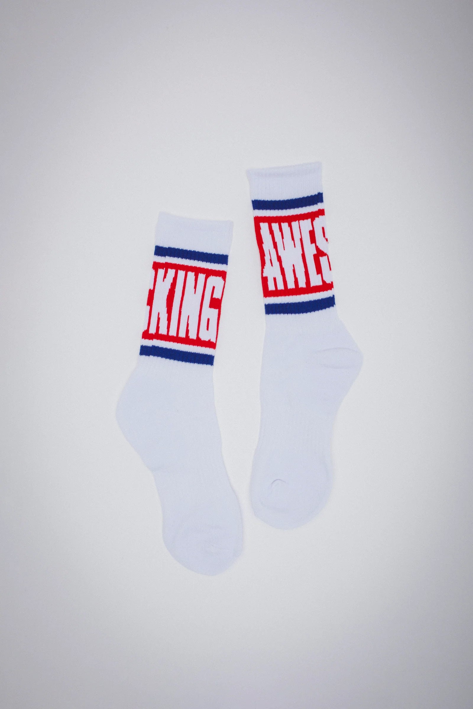 FA World Entertainment Big Stripe Sock (White/Red)
