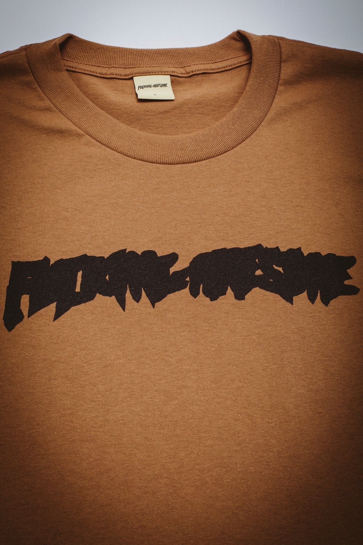 FA WORLD ENTERTAINMENT Ink Trap Stamp Logo Short Sleeve Tee (Brown)
