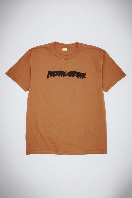FA WORLD ENTERTAINMENT Ink Trap Stamp Logo Short Sleeve Tee (Brown)