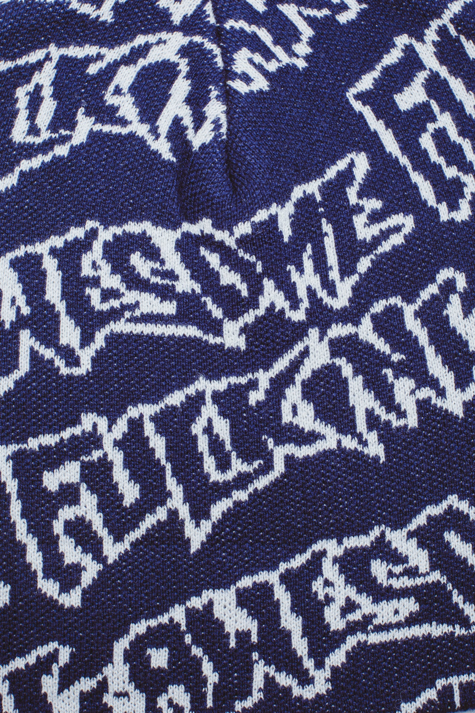 FA World Entertainment 'FA Stamp Repeat Skully' Beanie (Navy/White)