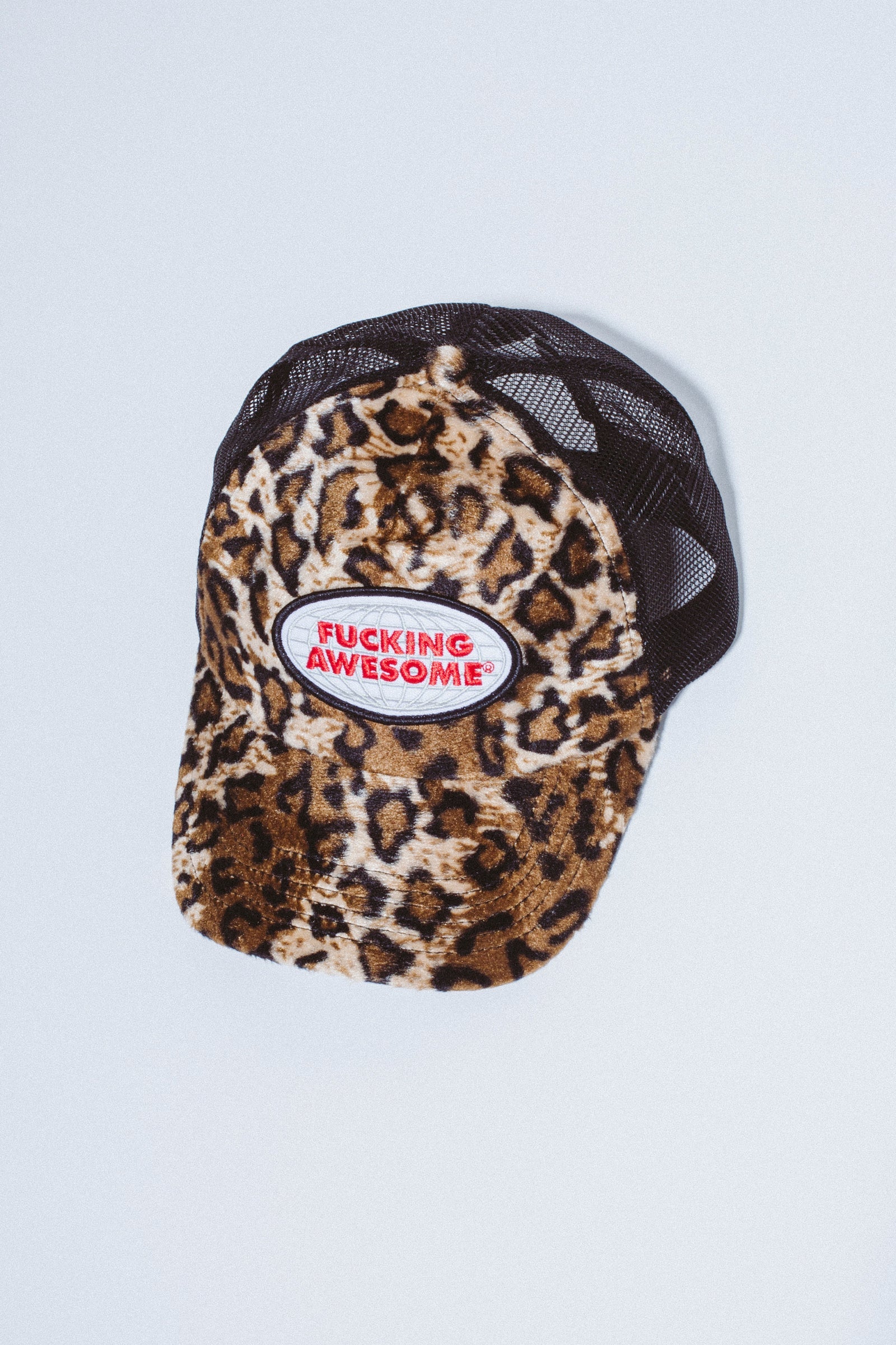 FA World Entertainment 'Stamp Logo' Leopard' Trucker Hat (Leopard)