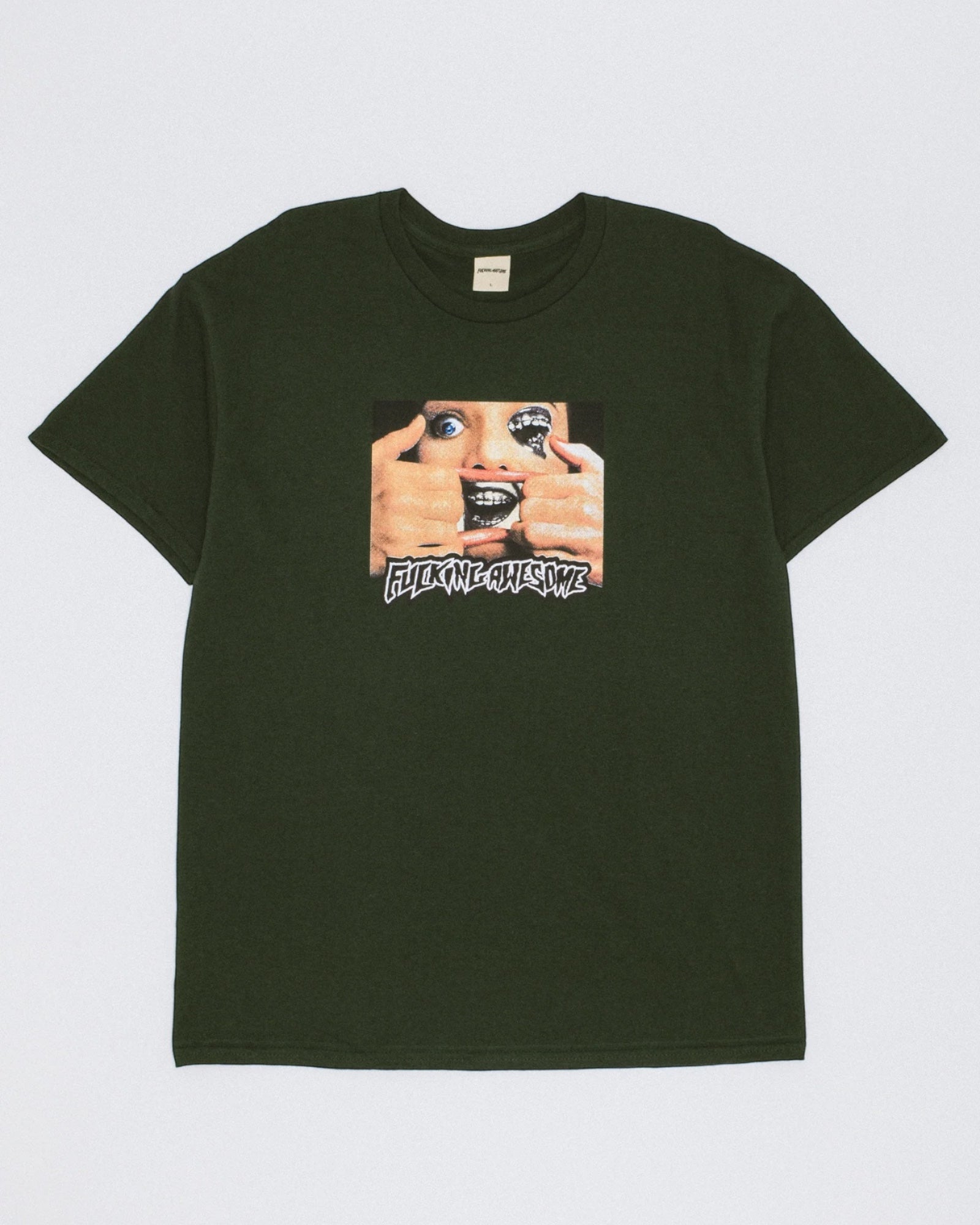 FA World Entertainment 'Brace Face' T-Shirt (Forest Green)
