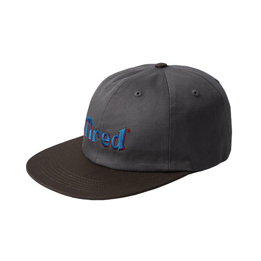 Tired Skateboards "Two Tone Logo" 6 Panel Cap (Grey / Brown)