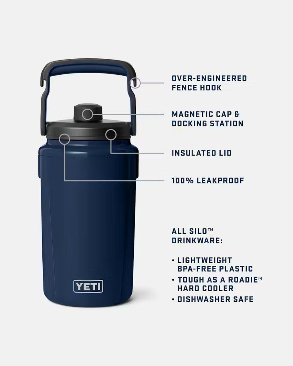YETI Silo '1/2 Gallon Jug With Magdock Chug Cap' (Black)